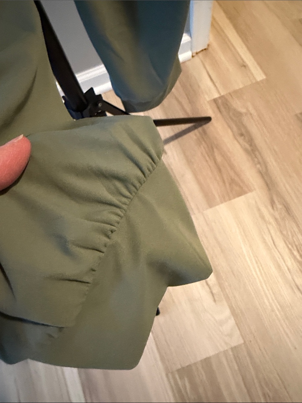 Tuff Athletics Olive Green High-Waist Track Joggers - Picture 4 of 4